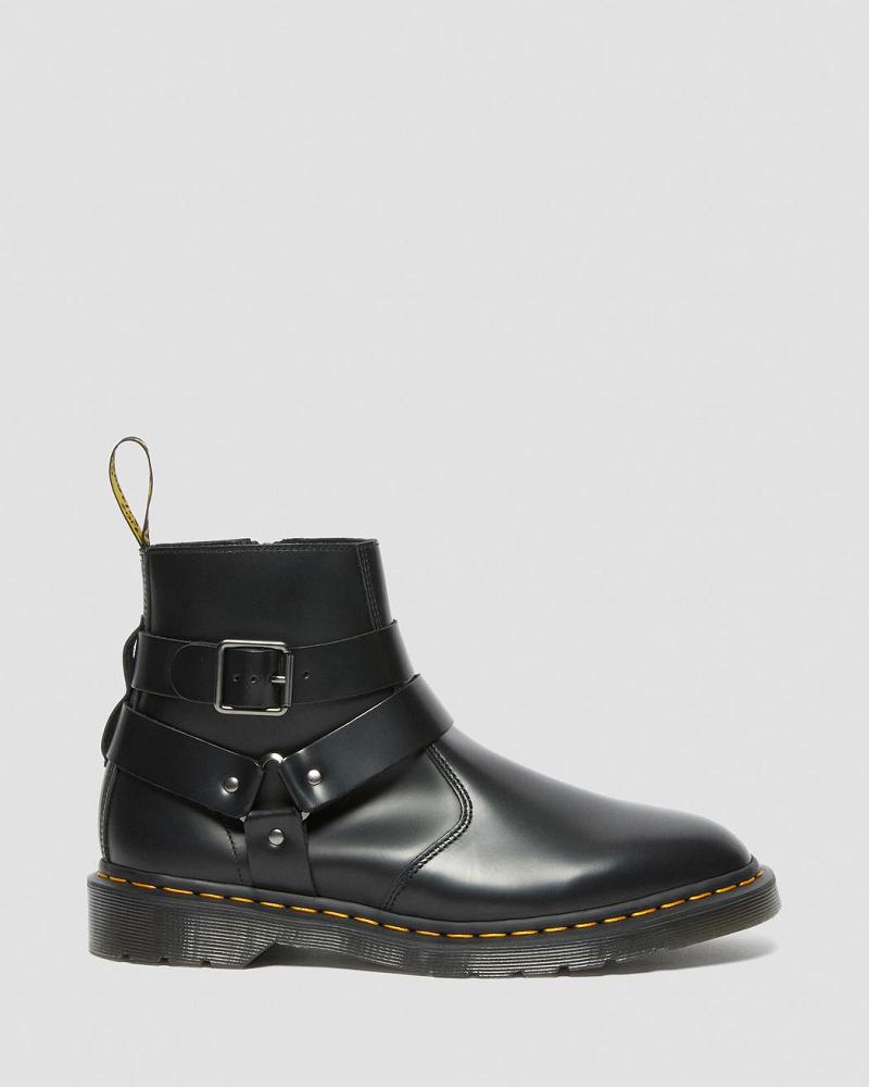 Dr Martens Jaimes Læder Harness Ankelstøvler Herre Sort | DK 444AHK